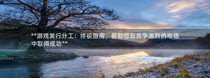 门徒娱乐黑钱：**游戏发行分工：终极指南，帮助您在竞争激烈的市场
中取得成功**